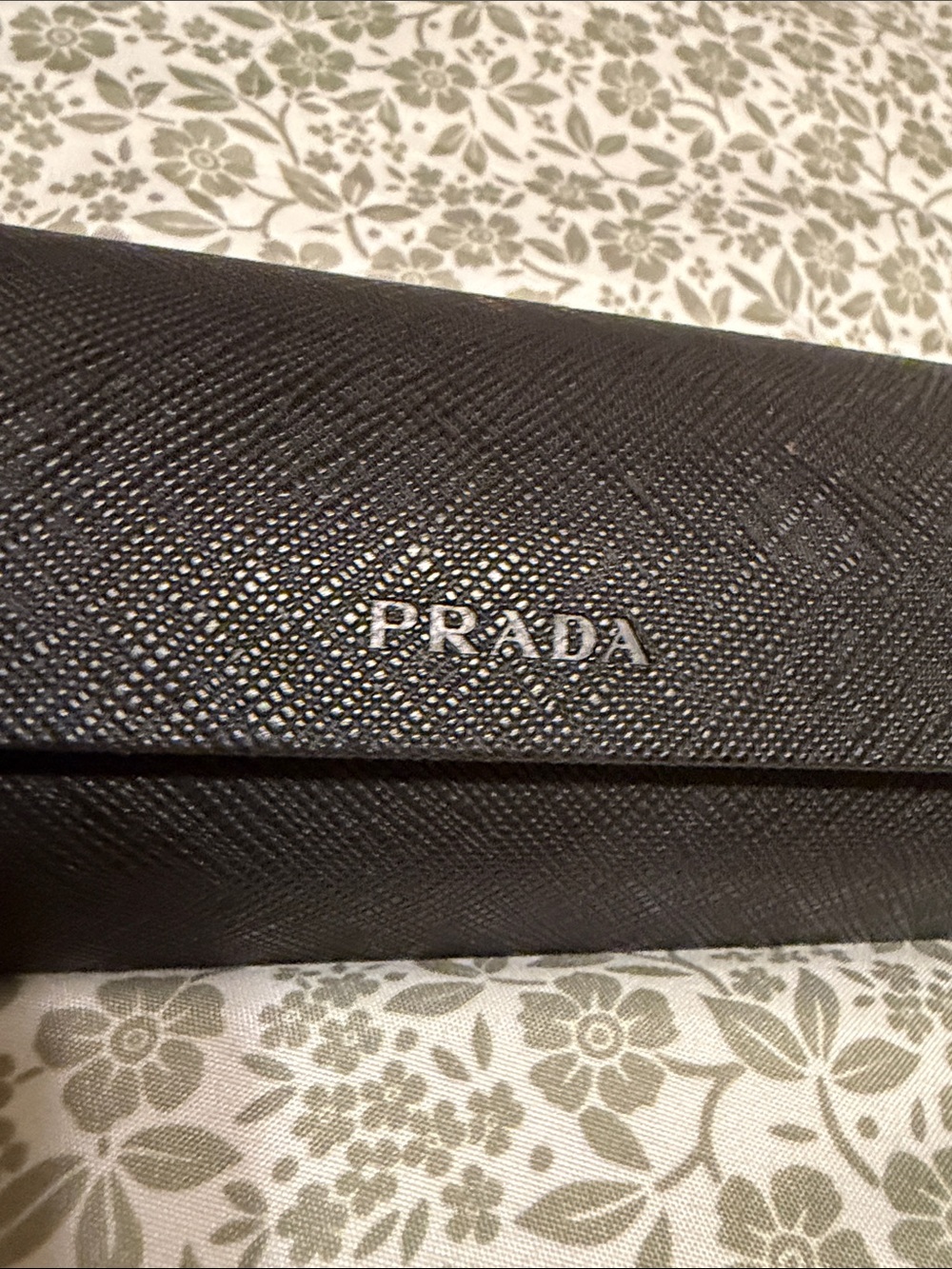 Prada Black Saffiano Eyeglass Case